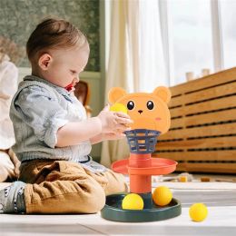 2-9 Layer Montessori Children Toys Track Rolling Ball Pile Tower Baby Finger Skill Training Early Educational Toys for Kids Gift