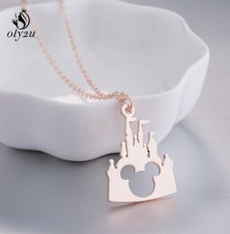 Oly2u Stainless Steel Necklaces & Pendant Mouse Chain Necklace Jewelry Womens Clothing Accessories Party Christmas Gift E8040246