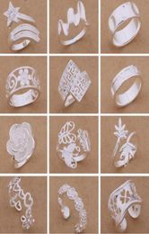 Mixed Orders Top quality 925 sterling silver rings fashion style Christmas party to send his girlfriend wife gifts 24pcslot wjl6687736