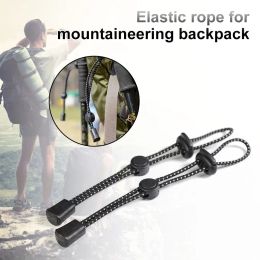 2pc Backpack Rope Buckle Securing Fixing Hiking Stick Walking Pole Elastic Cord For Mountaineering Backpack Climbing Accessories