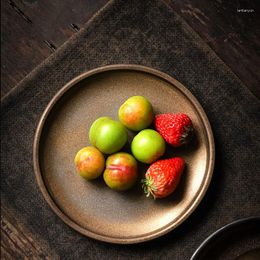 Tea Trays PINNY Retro Ceramic Gold Glaze Teapot Tray Vintage Japanese Style Accessories Pigmented Fruit