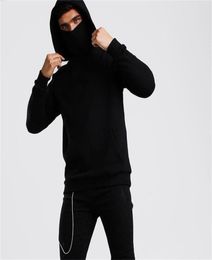 Ninja Hoodies Men Mask Cotton Oversized Hoodies Sports solid Long Sleeve Winter Hooded Sweatshirts Men Clothing Spot whole LJ27453410