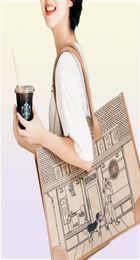 Bag largecapacity Party Favour 2021 limited edition 50th anniversary retro Totte bag female shop canvas large capacity s3150602