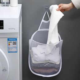Laundry Bags Portable Clothes Baskets Foldable Lightweight Mesh Hamper With Handles For Dorm Bathroom Travel Camping