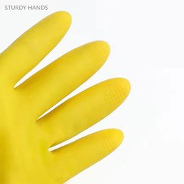 1 Pairs Thickened Wear-resistant Rubber Kitchen Gloves Cleaning Latex Gloves Dishwashing Industrial Protective Work Gloves