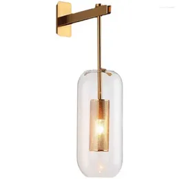 Wall Lamps Modern Glass LED Mirror Light Bedroom Bedside Living Decor Luminaire Kitchen Porch Indoor Lighting Nordic Sconce
