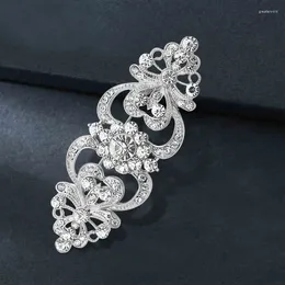 Brooches Exquisite Shiny Big Flower Crystal Brooch Bridal Wedding Dress Clothing Pins Fashion Women Party Accessories