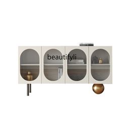 Italian Sideboard Cabinet Simple Living Room Wine Cabinet Wall Storage Locker Entrance Cabinet Storage Cabinet