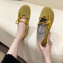 Casual Shoes Style Round Toe Shallow Mouth Bow Decoration Fashion Loafers Soft Sole Comfortable Wear-resistant Elegant Flat Women's