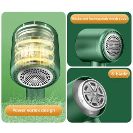 2 in 1 Portable Electric Lint Remover Rechargeable Hair Ball Trimmer Couch Pill Lint Cleaning Shaver with Sticky Lint Roller