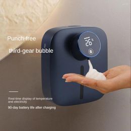 Liquid Soap Dispenser Wall-mounted Automatic Induction Foam Hand Wash Machine Bathroom Accessories Black White