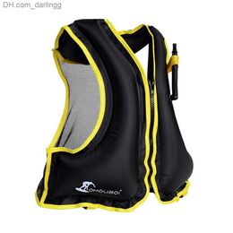 Life Vest Buoy Inflatable adult swimming rescue jacket Snorkelling vest water sports surfing Snorkelling safety jacketQ240412