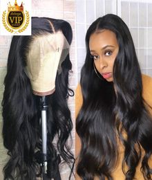 13x6 Glueless Lace Front Human Hair Wigs Brazilian Body Wave PrePlucked With Baby Hair 180 Density 360 Lace Front Wig Remy Hair5964215