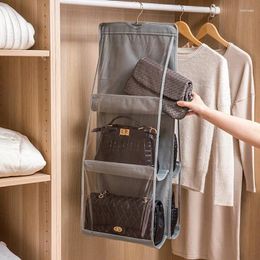 Storage Boxes Wardrobe Handbag Organizer Closet Hanging Non-woven PVC Dust-proof Bag Household Dormitory Space Saving Supplies