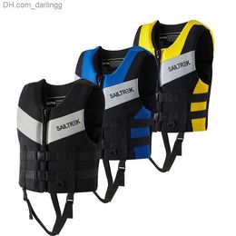 Life Vest Buoy Adult life jacket chloroprene rubber safety life vest swimming drift safety vest water sports fishing water skiing vest kayakQ240412