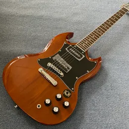 Customised electric guitar, rosewood fingerboard Brown Guitar,chrome-plated hardware,2 P90 pickups