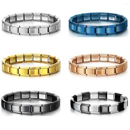 Link Bracelets 9mm Italian Charm Bracelet Stainless Steel Bangle DIY Making Elastic Chain Handmade Couple Gift Fashion Jewellery