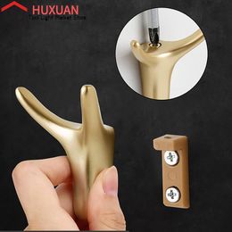 1PC Creative Ox Horn Design Zinc Alloy Wall Mount Hook Dual Hanger Wardrobe Clothes Coat Bag Hat Hanging Bathroom Kitchen Racks