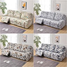 Chair Covers 1 2 3 Seater Flower Recliner Sofa Cover For Living Room Elastic Reclining Lazy Boy Armchair Protector Slipcovers