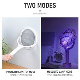 90° Rotatable Mosquito Killer Lamp Electric Mosquito Swatter UV Light Bug Zapper Trap Flies Summer Fly Swatter Type-C Charging