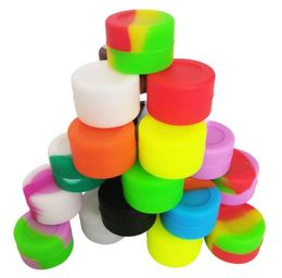 Silicone Wax Container 100pcslot 3ml Mini Food Grade Nonstick BPA Silicon Rubber Concentrate Oil Dabs Storage Jars6563668