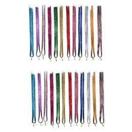 2X Hair Tinsel Strands Kit Tinsel Hair Extensions Fairy Hair Tinsel Kit For Women Girls With Tools 12 Colours 240408