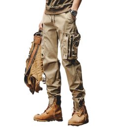 Cargo Pants Men's Casual Pants Multi Pocket Jogging Pants Straight Motorcycle Pants Mans Outdoor Wear Tactical Casual Pants