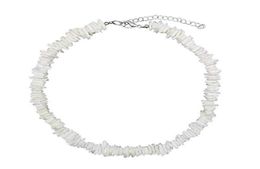 Chokers 2022 Bohemian Natural Puka Shell White Colour Irregular Chip Choker Necklace For Women Men Collares De Moda Kolye6327957