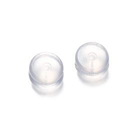 20Pcs/Lot Clear Soft Silicone Rubber Earring Backs Safety Stopper Rubber Parts Ear Plugging for Making Earrings Caps Earring