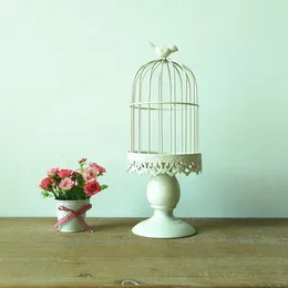 Candle Holders European Style Iron Bird Cage Candlestick Metal Home Decoration Creative Craft Wedding Props