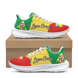 Casual Shoes For Women Congo Flag Print Spring Summer Comfort Flats Sneakers Woman Men Unisex Running Fashion Zapatillas