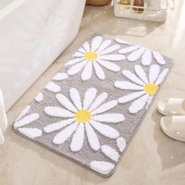 Bath Mats 5 Colors Big Flower Pattern Mat Anti-Slip Floor Carpet Fot Toilet Shower Room Doorway Quality Water Absorbent Rug