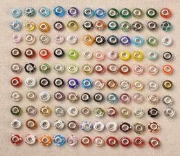 Whole 50pcslot Big Hole Beads for European Bracelet Lamwork coloured glaze DIY Charms Fit Beaded Bracelets Mix6494467