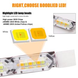 Flexible LED Strip DRL Daytime Running Light Waterproof Sequential Flow Headlight Switchback Runners Corner Turn Signal