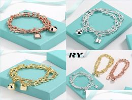 Charm Bracelets Charm Bracelets Love Ball Lock Double Bracelet Fine Jewelry For Women Gold Sier Pseiras Famous Drop Delivery 2022 2337710