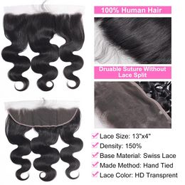 Real HD Frontal 13x6 13x4 Invisible Melt Skin Lace With Baby Hair Remy 4x4 5x5 Closure Raw Body Wave Human Hair Pre Plucked