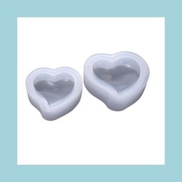 Molds 3D Sile Heart Mold Resin Pendant Jewelry Making Mod Clay Polymer Casting Craft Diy 3 Size Drop Delivery Tools Equipment Dhgarden Dhx92