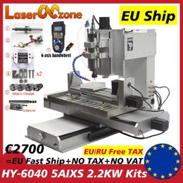 USB 5 Axis CNC Router Wood Carving Machine Woodworking Milling Engraving For Aluminum EU Warehouse