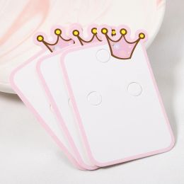 10-50pcs 5.4x8cm Cute Crown Packing Cards for DIY Jewellery Display Tags Kid Hair Accessories Retail Price Tags Holder Labels
