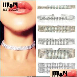 Pendant Necklaces Mtiple Layers Crystal Choker Necklace For Women New Bijoux Maxi Statement Collier Fashion Jewellery Drop Delivery Pend Dhozd