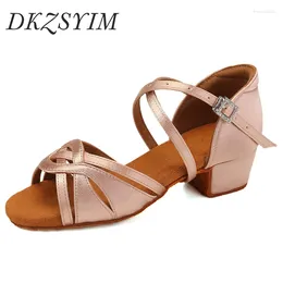 Dance Shoes DKZSYIM For Girls Toddler Ballroom Women Dancing Children Practise Latin Salsa Sandals 3.5cm