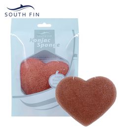 Color Heart-shaped Natural Soft Konjac Facial Puff Face Cleanse Washing Sponge Exfoliator Cleansing Sponge Puff Skin Care Tool