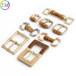 20/29/32MM Natural Bamboo Root Metal Pin Buckle Connector Hanger For Bags Handbag Shoes Shoudler Strap Hardware Accessories