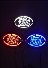 For FOCUS 2 3 MONDEO Kuga New 5D Auto logo Badge Lamp Special modified car logo LED light 14.5cm*5.6cm Blue/Red/White1033102