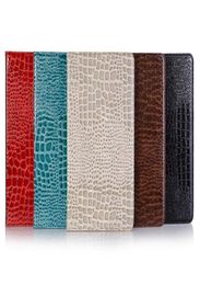 Designer iPad Case Flip Wallet Bright Crocodile Grain Pu Leather Tablet PC Cases For iPad Pro 12.9" Air 2/3 ipad 5 6 Protect Cover8135261