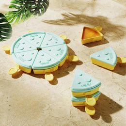 Baking Moulds 4/6pcs Summer Ice Cream Mould Cheese Shaped Stackable Popsicle Home Handmade DIY Tools