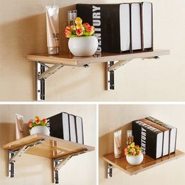 4Pcs 10/14 Inch Triangle Folding Angle Bracket Heavy Support Adjustable Wall Mounted Bench Table Shelf Bracket Furniture