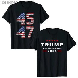 Felpa con cappuccio maschile Donald Trump 2024 Elezioni USA-T-shirt Return Fun Pro Trump Fan T-shirt Gift Top Top Gift 4 luglio C240412