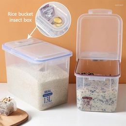Storage Bottles Japanese-Style Moisture-Proof Pet Food Box Household Sealed Insect-Proof Rice Bucket Kitchen Organizer