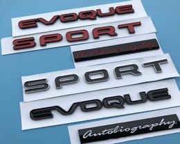 SPORT EVOQUE Letters Emblem Bar Logo for Land Range Rover SV Autobiography ULTIMATE Edition Bar Badge Car Styling Trunk4738473